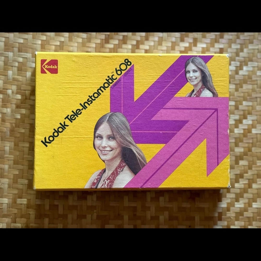 Kodak Tele-Instamatic 608 Made in USA Camera with Case And Box
